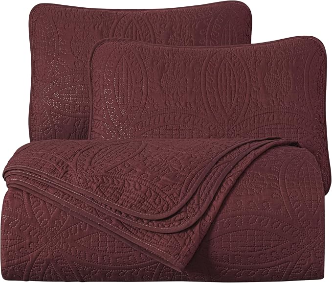 Chezmoi Collection Austin 3-piece Oversized Bedspread Coverlet Set - Image 9