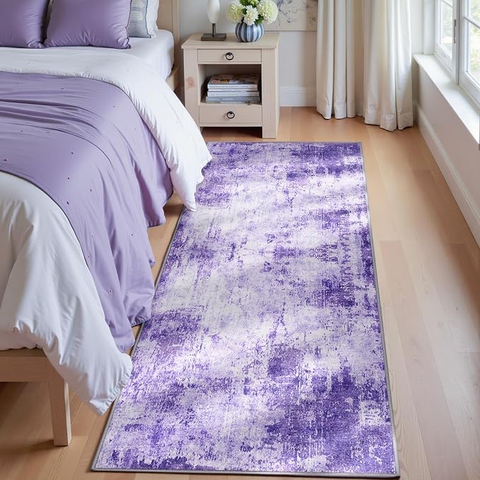 RELEANY Washable Runner 2'x8' Abstract Area Rug - Image 4