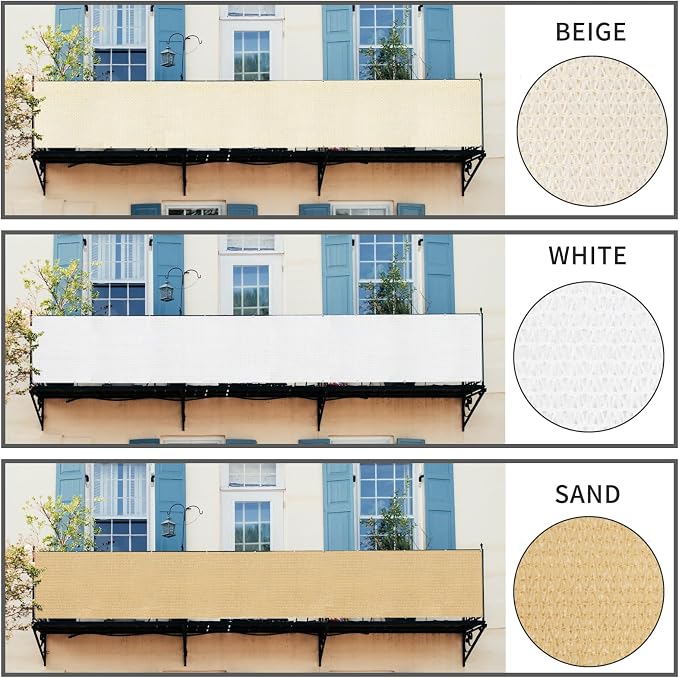 LOVE STORY 2.5' x 8' Balcony Privacy Screen Cover - Image 6