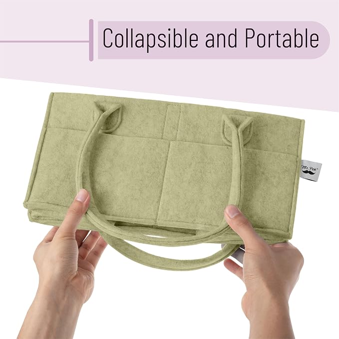 Mr. Pen- Baby Diaper Caddy Organizer, Olive Calm | Nursery Storage Bin and Car - Image 6
