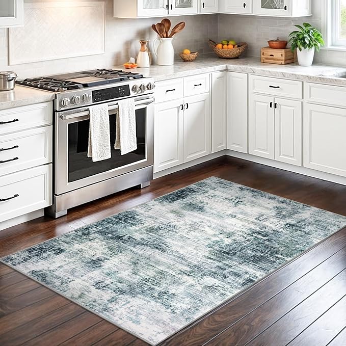 Abstract Area Rug 3x5 Ft Washable Rugs - Image 2