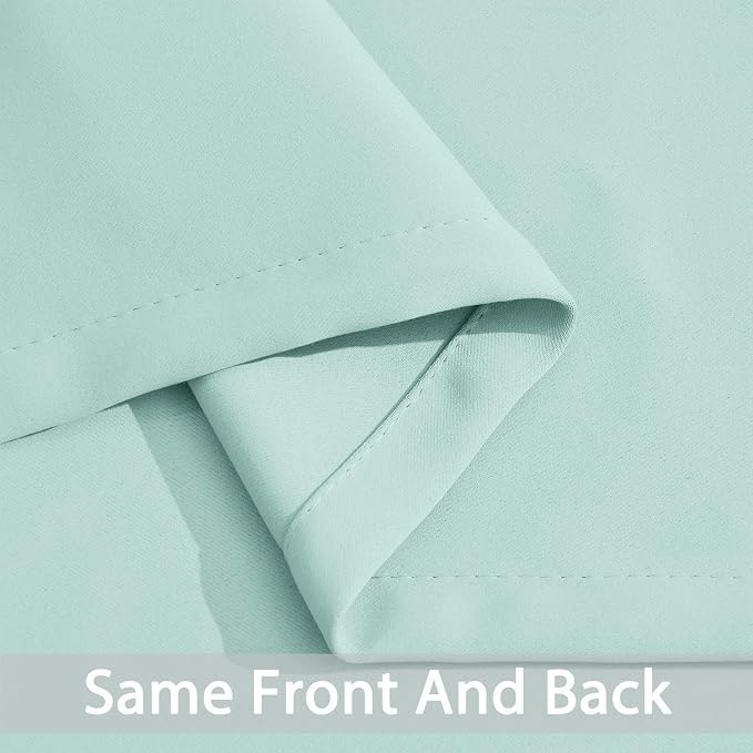 Yakamok Blackout Curtains 38x45 inch Aqua Thermal Drapes-Bedroom | 2 panels - Image 5