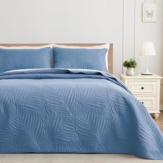 Exclusivo Mezcla 3-Piece King Quilt Bedding Set, Soft Microfiber Bedspreads | by ExclusivoMezcla