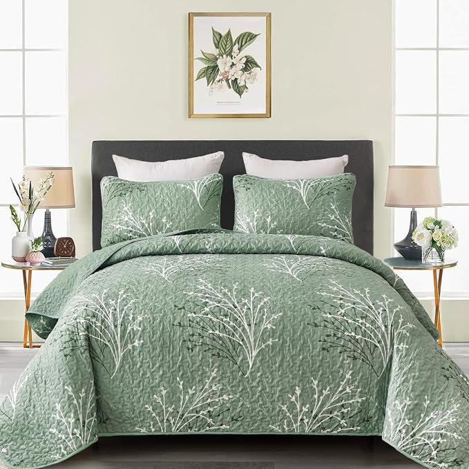 DJY Sage Green Quilt Set Full Size by HOME