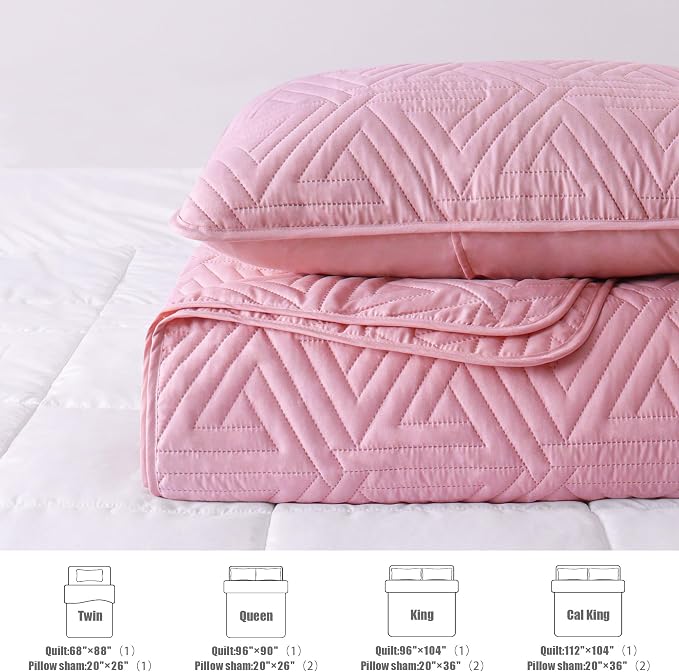 Whale Flotilla Soft Geometric Twin Quilt Set - Image 5