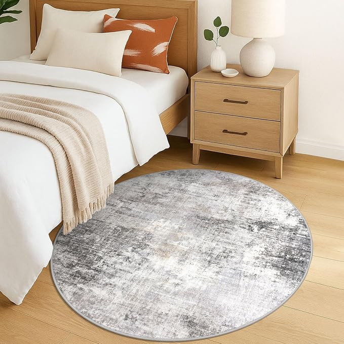 Round Area Rug 5 Ft Circle Entryway Rugs Round Washable Door Mat Indoor Entrance - Image 9