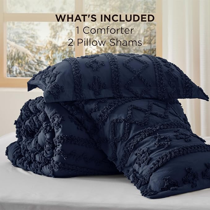 Bedsure Tufted Boho Comforter Set King Size - Image 7