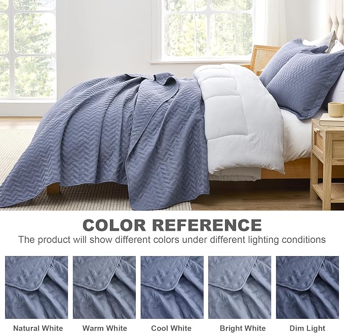 Hansleep Greyish Blue Quilt Queen Size - Image 6