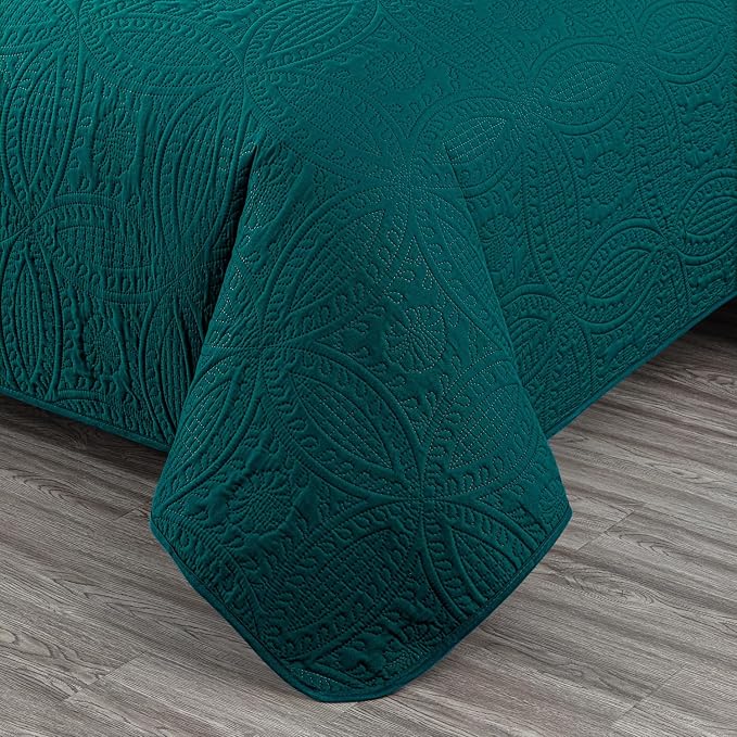 Chezmoi Collection Austin 3-Piece Oversized Bedspread Coverlet Set | Oversized - Image 4