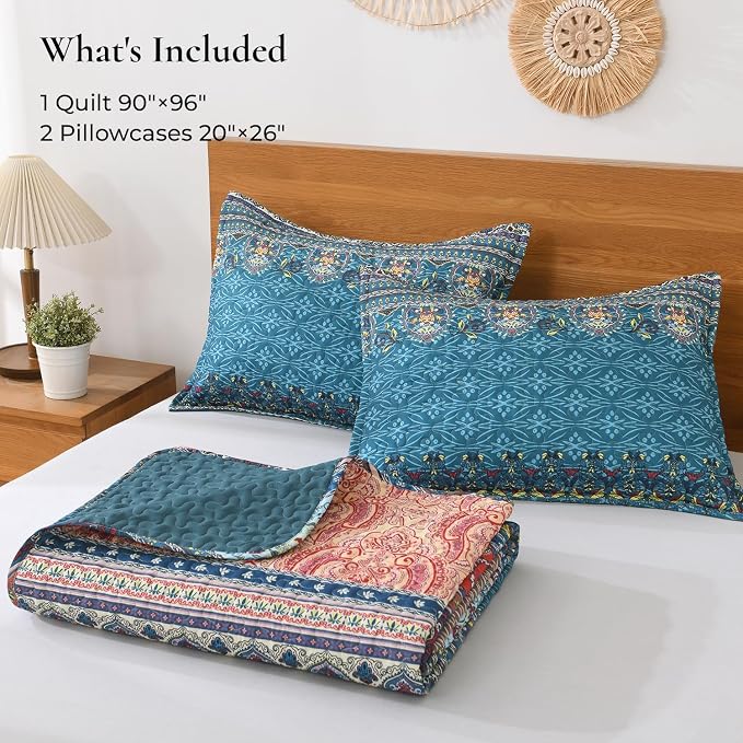 Brown Green Quilts Queen Size - Image 8