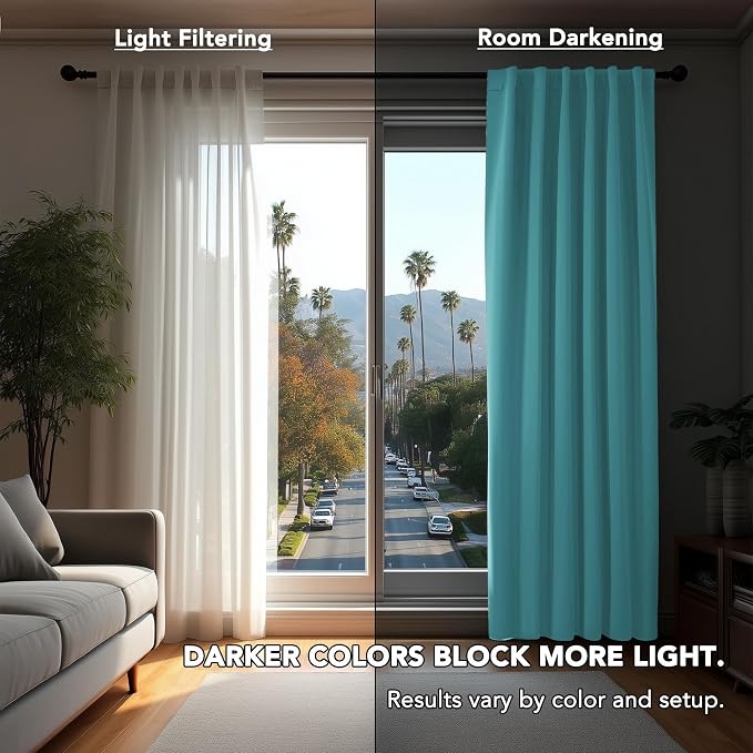 Deconovo Blackout Curtains for Bedroom, Living Room Curtains 95 Inches Long | - Image 7