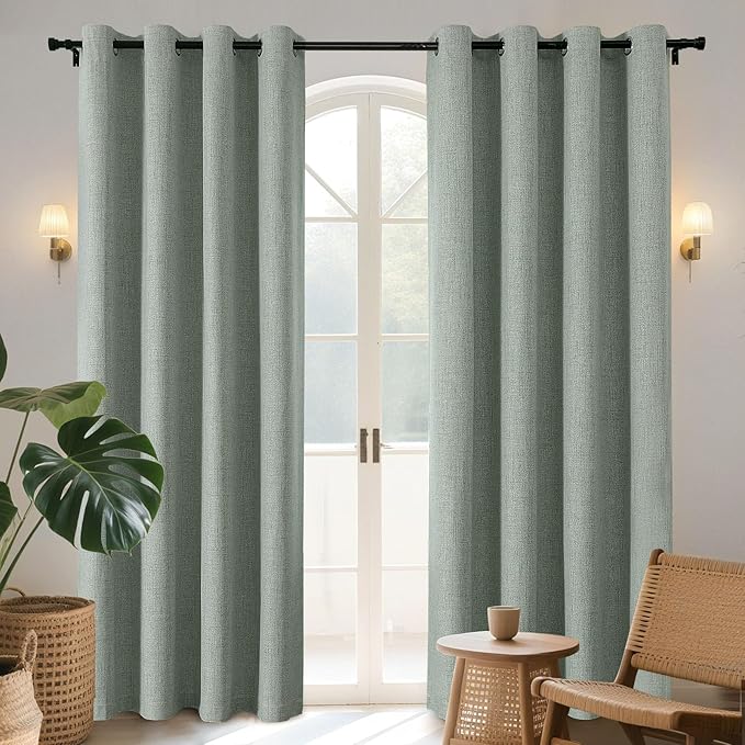 Joydeco Sage Green Blackout Curtains 84 Inches Long, Curtains 84 Inch Length 1 by JOYDECO