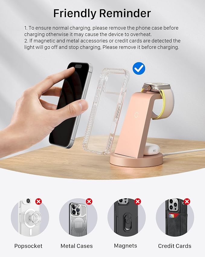 Anlmz 3 in 1 Charging Station for iPhone, Wireless Charger for iPhone 17 16e 16 - Image 6