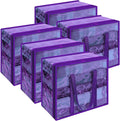Purple 40L Clear Clothes Storage Bag Colorful Clothes Organizer by Vieshful