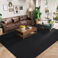 Large Area Rugs for Bedroom Living Room, 6x9 Black Memory Foam Rug | Thickened by AmeareaDirect