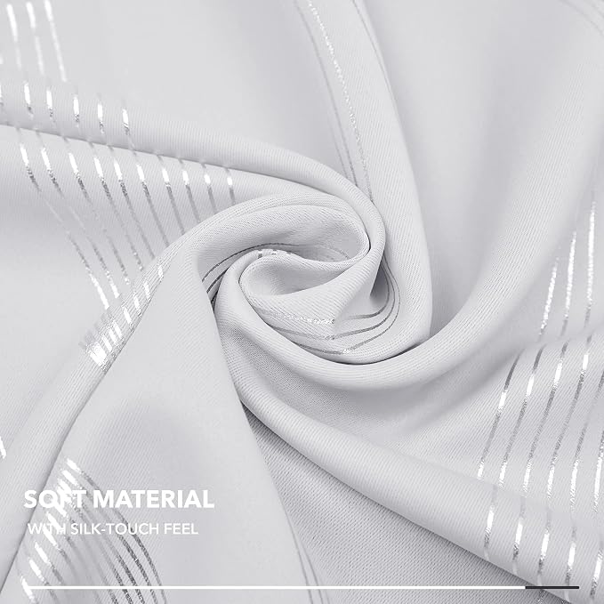 Deconovo Curtains for Living Room, Pattern Blackout Curtains 95 Inches Long | - Image 7
