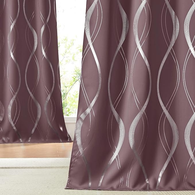 NICETOWN Dry Rose Blackout Curtain Panels 84 by NICETOWN