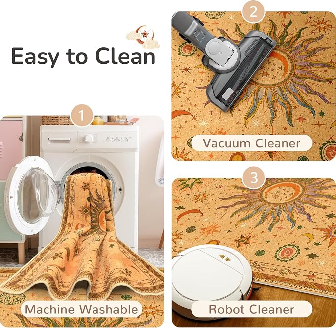 Vacuum-Friendly, 5x7 Washable Area Rug - Image 6