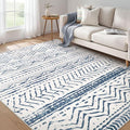 Nakagishi Boho 5x7 Area Rug Living Room Rugs Machine Washable Navy Blue | Soft by NakagishiAreaRug