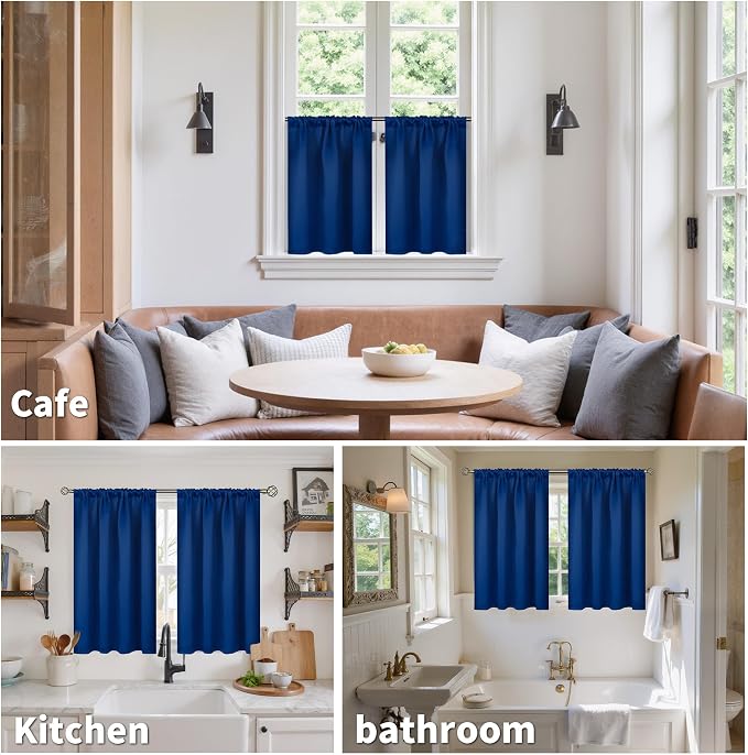 BGment Short Blackout Curtains for Bedroom 45 Inch Length - Image 6