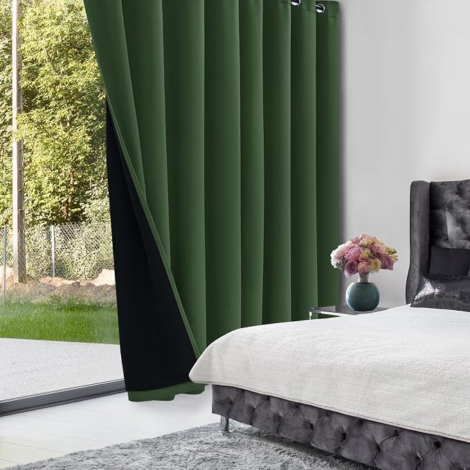 Deconovo 100% Blackout Curtains, Thermal Insulated Window Drapes, Noise - Image 3