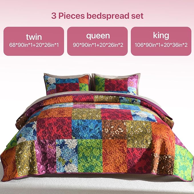 Queen Size Seersucker Quilt Set - Image 2