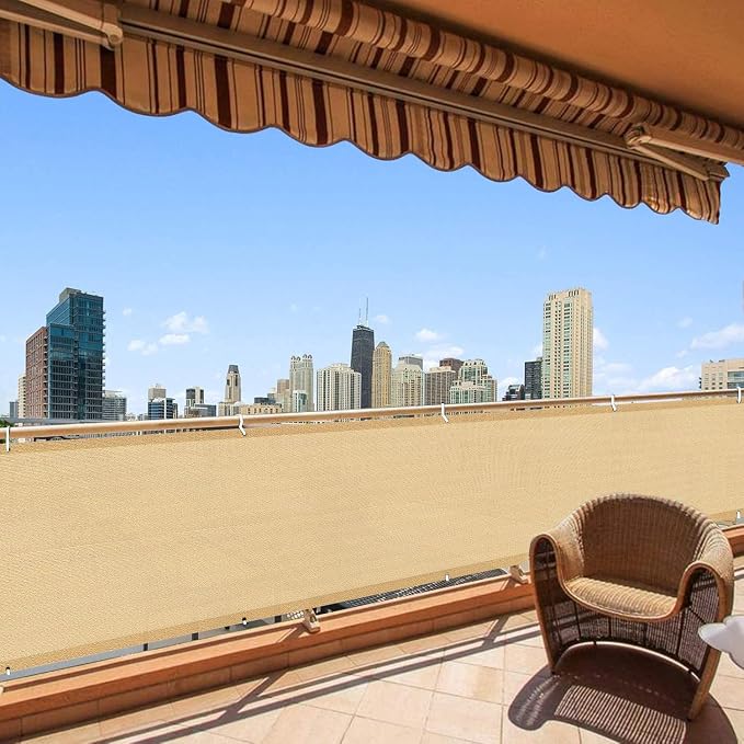LOVE STORY 3' x 16' Balcony Privacy Screen Cover - Image 6