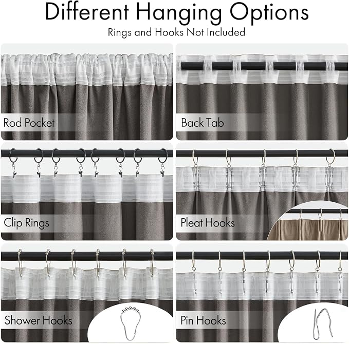 MIULEE Light Taupe Velvet Pinch Pleat Blackout Curtains W52 X L90 Inches | 2 - Image 2