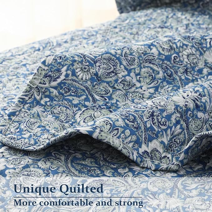 DURLENGEN Quilt Set Queen Size 3Pcs, Soft Microfiber Lightweight Bedspread - Image 4