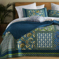 King Quilt Set - Washed Quilted Patchwork Comforter Coverlet, Lightweight by TEXSTEAD