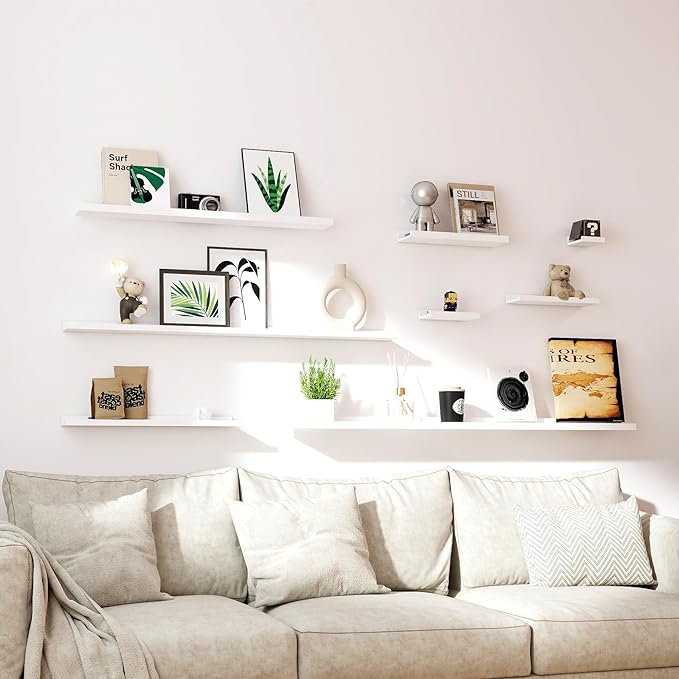 White Floating Shelves for Wall Decor, 40 in Shelf - Image 7
