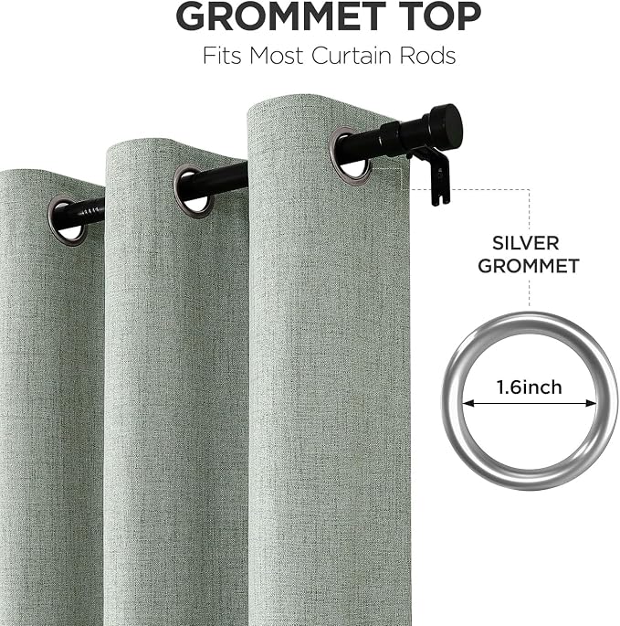 Joydeco Blackout Curtains 95 Inches Long 2 Panels Burg, Room Darkening Curtains - Image 5