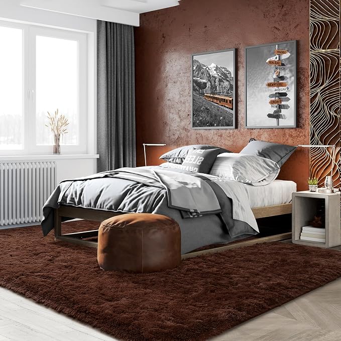 HOMORE Living Room Rug 5 x 7 Area Rug, Large Fluffy Rugs Super Soft Carpet - Image 4