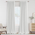 100% Blackout Linen Curtains 110 Inch Long by 52 Inch Wide 2 Panels Set by Guken
