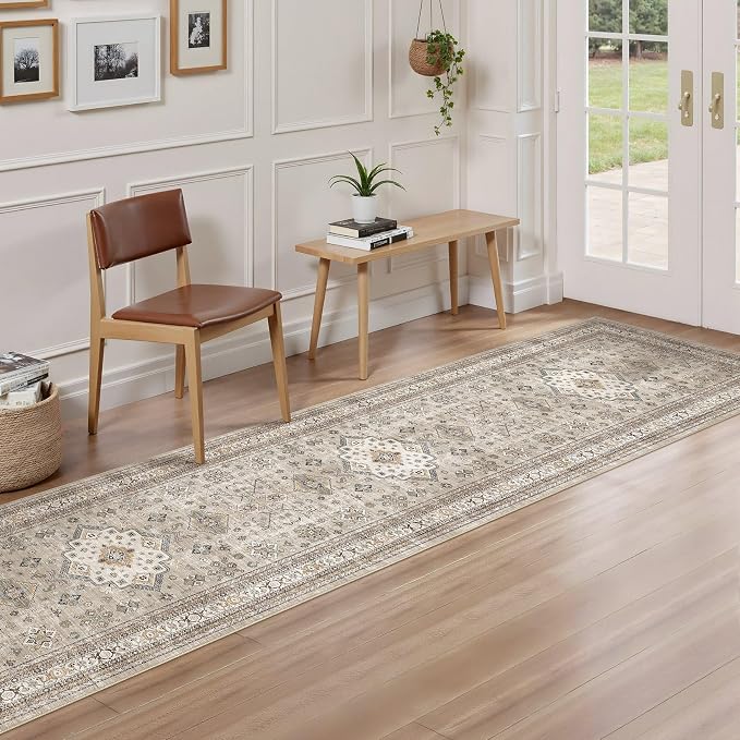 cotiled 2x8 Hallway Runner Rug for Entryway, Non-Slip Vintage, and Laundry Room - Image 2