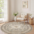 cotiled 6ft Round Living Room Area Rug, Traditional, Dining Room, and Home by COTILED