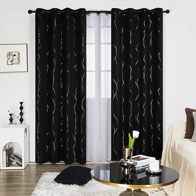 Deconovo Living Room Curtains 84 Inches Long, Thermal Insulated, Room Darkening - Image 2