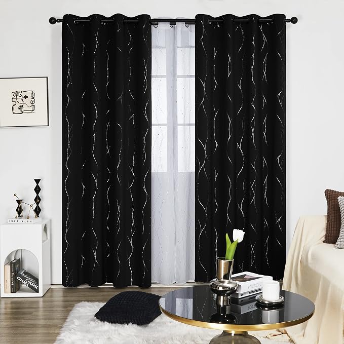 Deconovo Living Room Curtains 95 Inches Long, Thermal Insulated, Room Darkening - Image 7