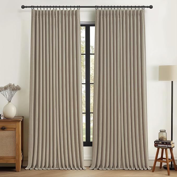 Memory Trained Pinch Pleated Blackout Bedroom Curtains 94 Inch Long 2 Panels Set by PleatedDrapes