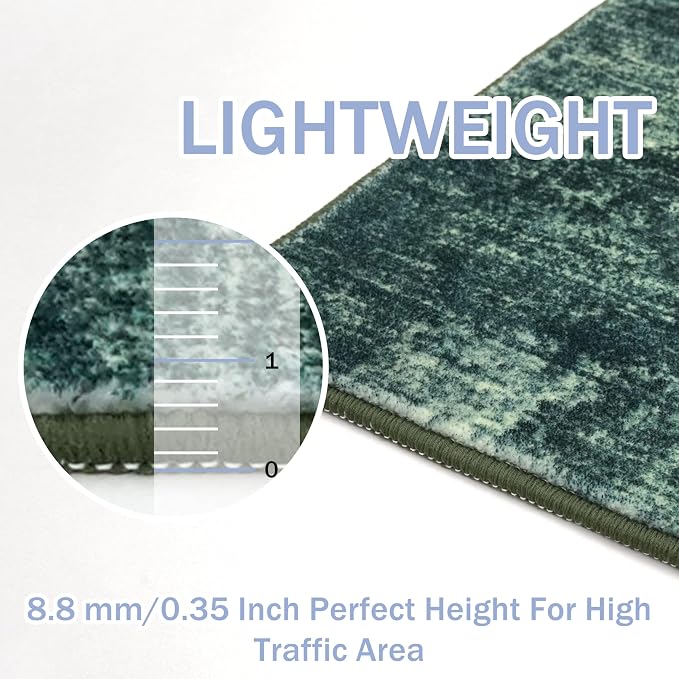 Abstract Runner Rug 2x6 Ft Washable Runners - Image 6
