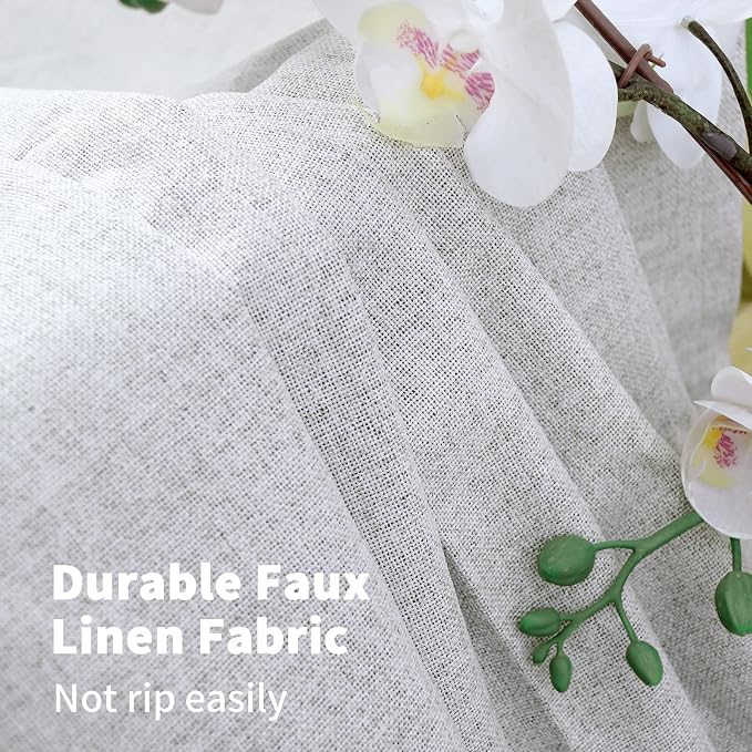 YoungsTex Linen Blackout Curtains 72 Inches Length 2 Panels, Grommet Full Room - Image 5