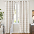 Plaid Blackout Curtains 96 Inch Long, 52 Wide 2 Panels, Dark Grey | Linen by Lajode