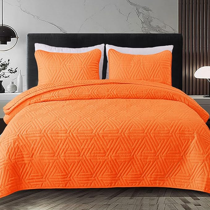 Whale Flotilla Soft Geometric Twin Quilt Set - Image 9