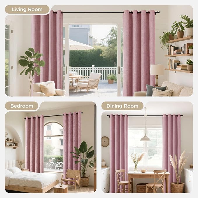 Joydeco Light Pink Blackout Curtains 96 Inches Long, Curtains 96 Inch Length 1 - Image 7