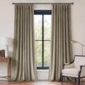 Taupe Thermal Insulated Curtains 90 inches Back Tab, 2 Panels | Heavy Soft by StangH