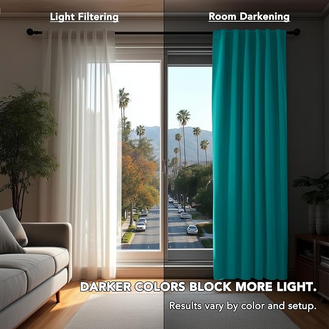 Deconovo Blackout Curtains for Bedroom, Living Room Curtains 54 Inches Long | - Image 7
