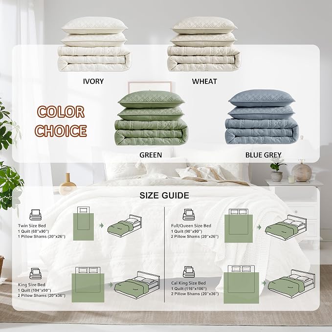 WDCOZY Beige Boho Twin Quilt Size Bedding Set - Image 7