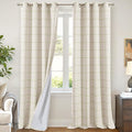 Plaid Curtains 90 Inches Long, 2 Panels Each 52 Wide, Sage | Linen Textured by Lajode