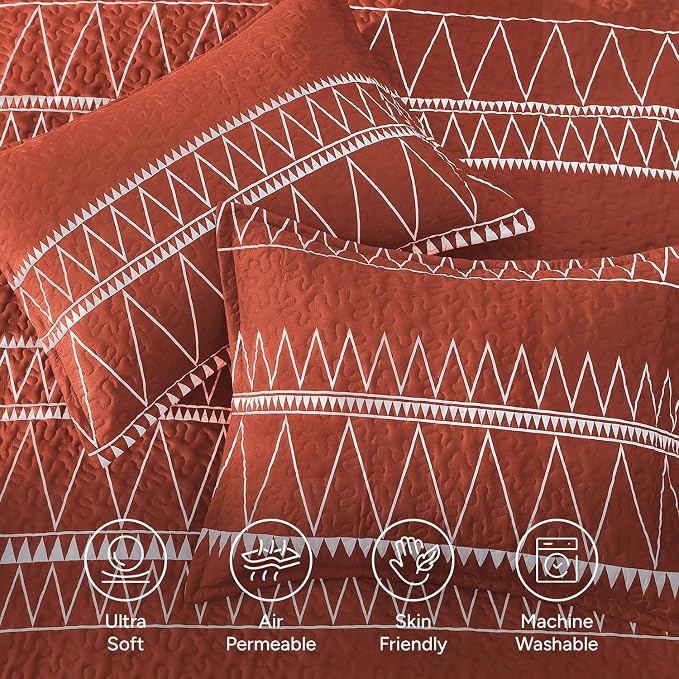 Burnt Orange Quilts Queen Size - Image 5