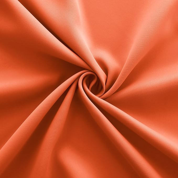 KOUFALL Orange Curtains for Boys Bedroom 2 Panels Blackout Room Darkening - Image 7